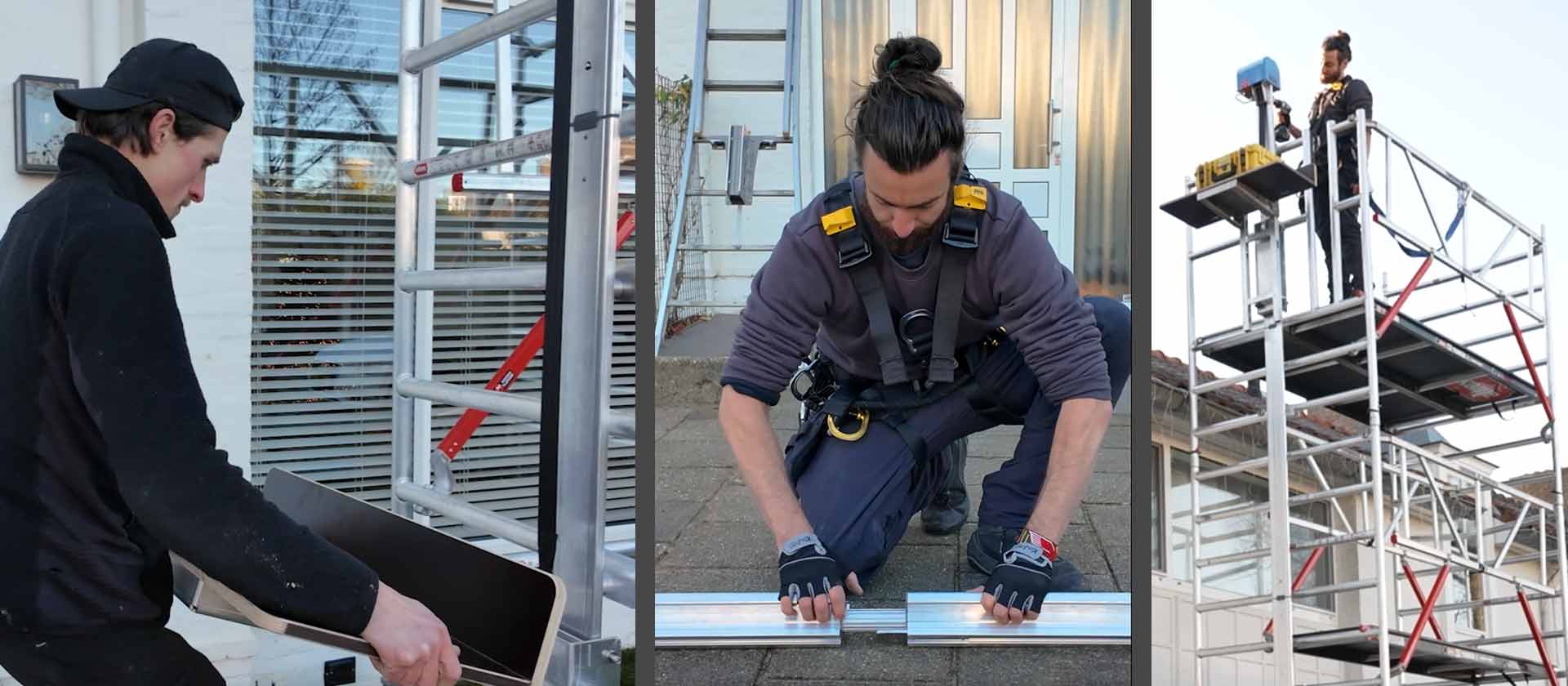 Fits on mobile and fixed scaffolding ... and even on ladders with our ladder-set